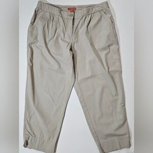 Tommy Bahama Relax Cropped Khaki Pants Womens 8 Ellery Fit Beige Light Wash